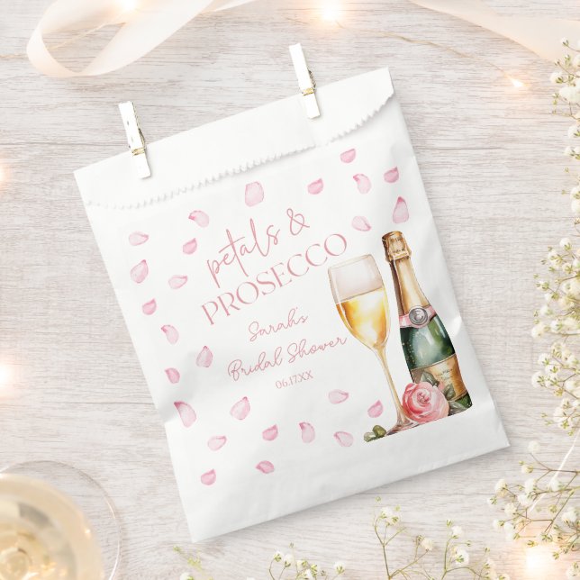 Petals & Prosecco Mimosa Champagne Bridal Shower  Favour Bag (Clipped)
