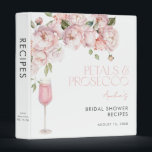Petals & Prosecco Modern Pink Floral Bridal Shower Binder<br><div class="desc">Elegant and practical, this custom binder transforms shared recipes into a timeless keepsake. Whether guests contribute their favourite dishes during the shower or the bride collects them post-celebration, this binder offers a meaningful way to preserve the flavours of love and tradition. A beautiful addition to kitchen-themed showers or heirloom gift...</div>