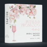 Petals & Prosecco Modern Pink Floral Bridal Shower Binder<br><div class="desc">Elegant and practical, this custom binder transforms shared recipes into a timeless keepsake. Whether guests contribute their favourite dishes during the shower or the bride collects them post-celebration, this binder offers a meaningful way to preserve the flavours of love and tradition. A beautiful addition to kitchen-themed showers or heirloom gift...</div>