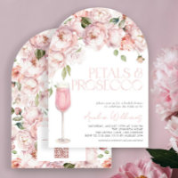Petals & Prosecco QR Code Pink Bridal Shower