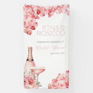 Petals & Prosecco Rose Pink Bubbly Banner