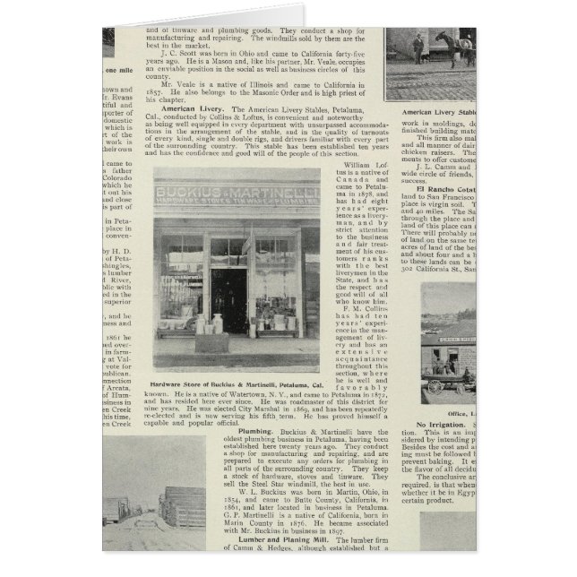 Petaluma Businesses, California (Front)