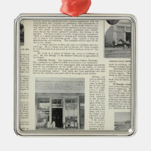 Petaluma Businesses, California Metal Ornament