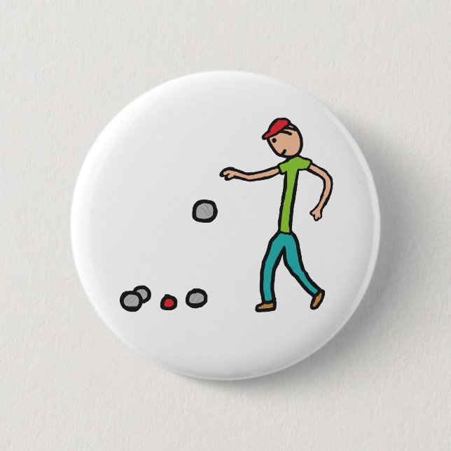 Petanque 2 Inch Round Button (Front)