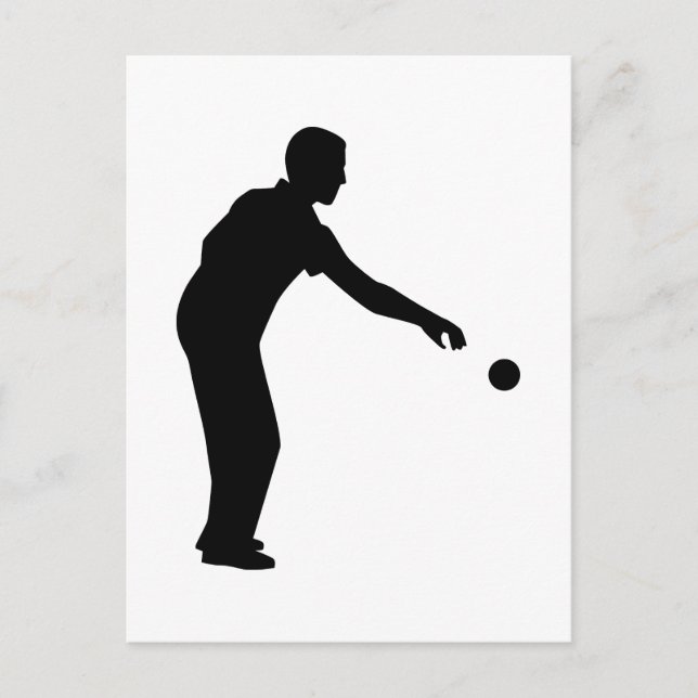 Petanque boccia player postcard (Front)