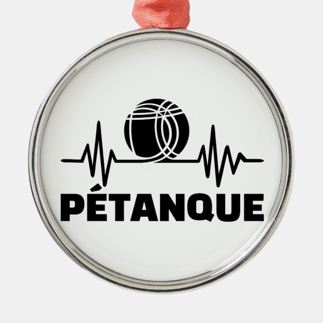 Petanque frequency metal ornament (Front)