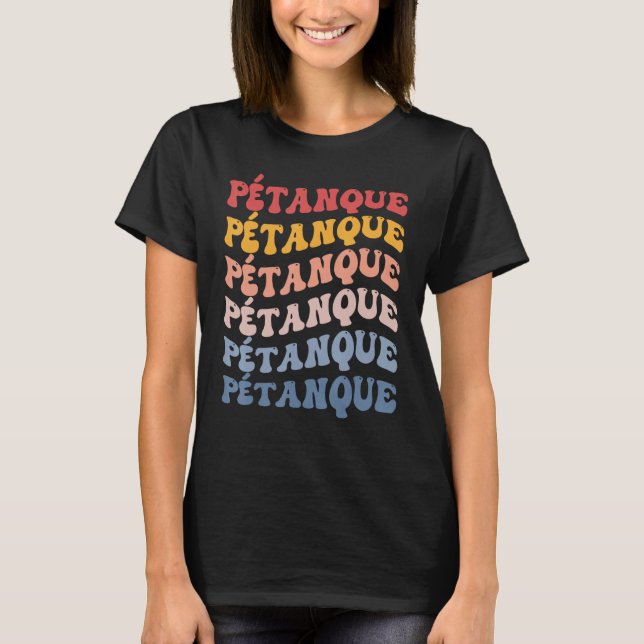 Pétanque Groovy Retro Sports T-Shirt (Front)