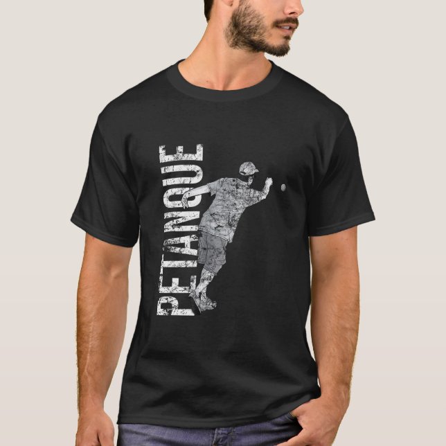 Petanque player boule balls bocce bocceball boules T-Shirt (Front)