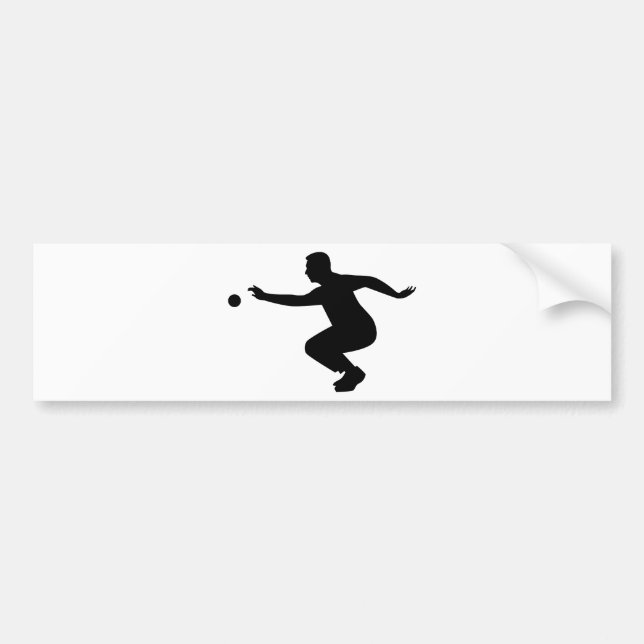 Petanque player bumper sticker (Front)