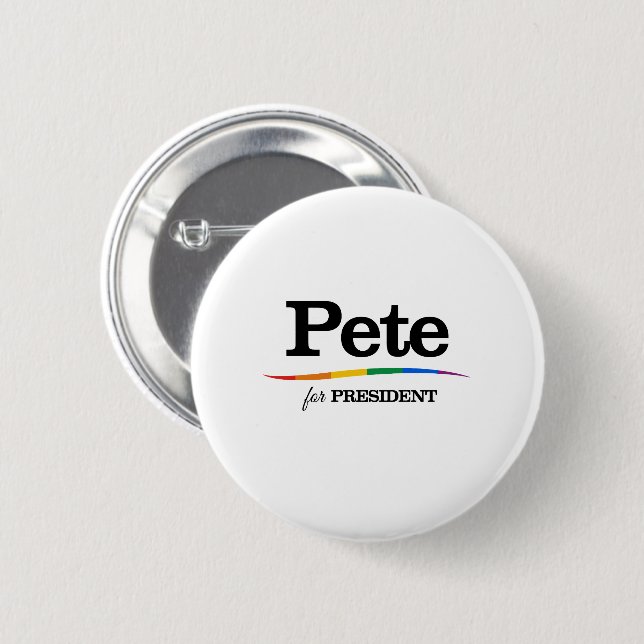 Pete for President 2 Inch Round Button (Front & Back)