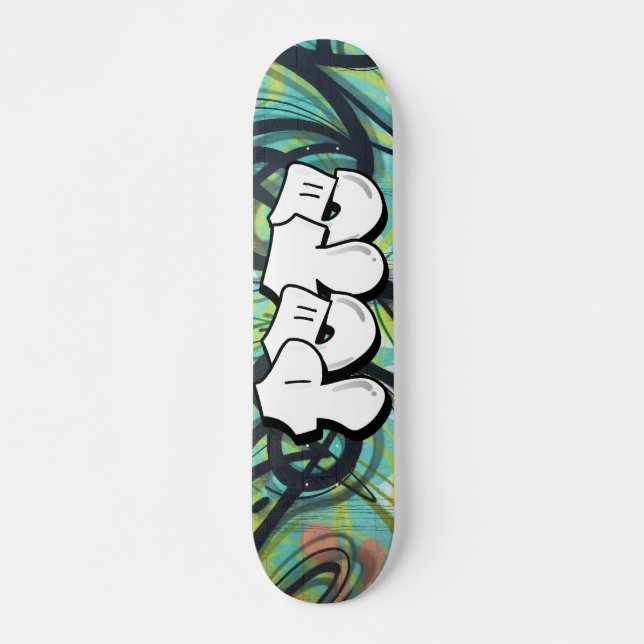 Pete Graffiti Custom Personalized Skateboard (Front)