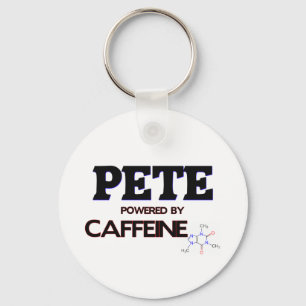 Pete Powered by Caffeine Keychain