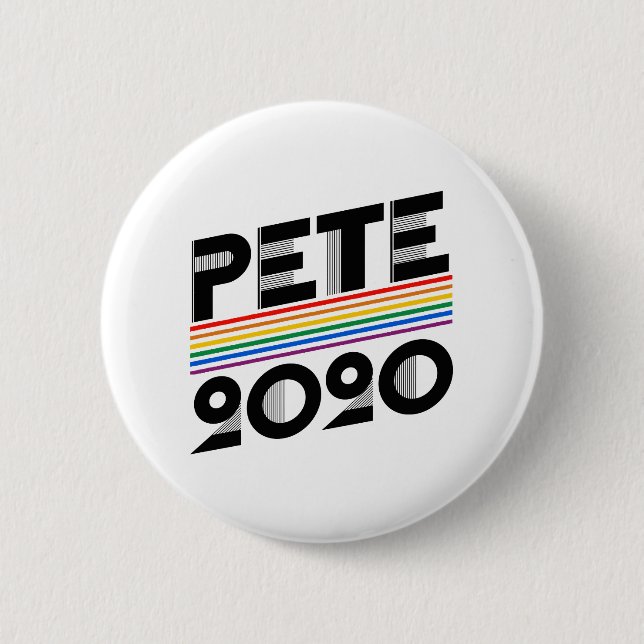 Pete Pride 2020 2 Inch Round Button (Front)