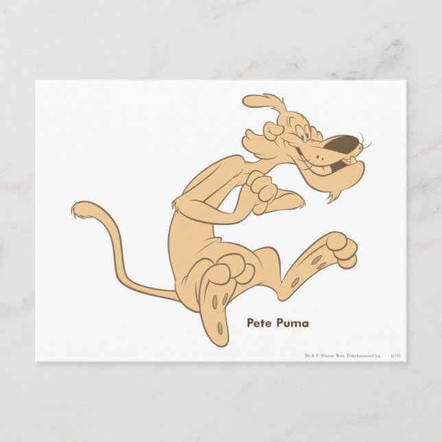 Pete Puma Excited Postcard (Front)