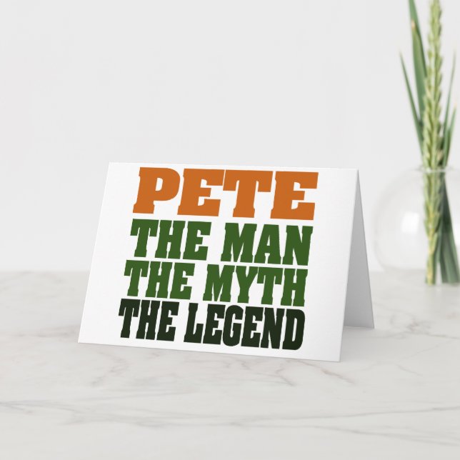 Pete - the Legend Card (Front)