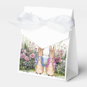 Peter and Flopsy in their flower garden Favor Box