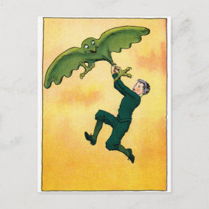 Peter and the Balloon Bird  “The Gnome King of Oz” Postcard