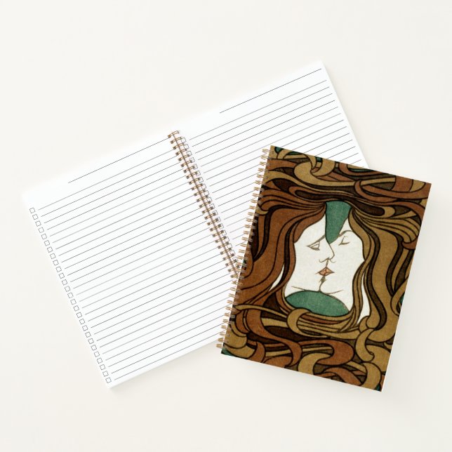 Peter Behrens Kiss Love Abstract Art Nouveau Notebook (Inside)