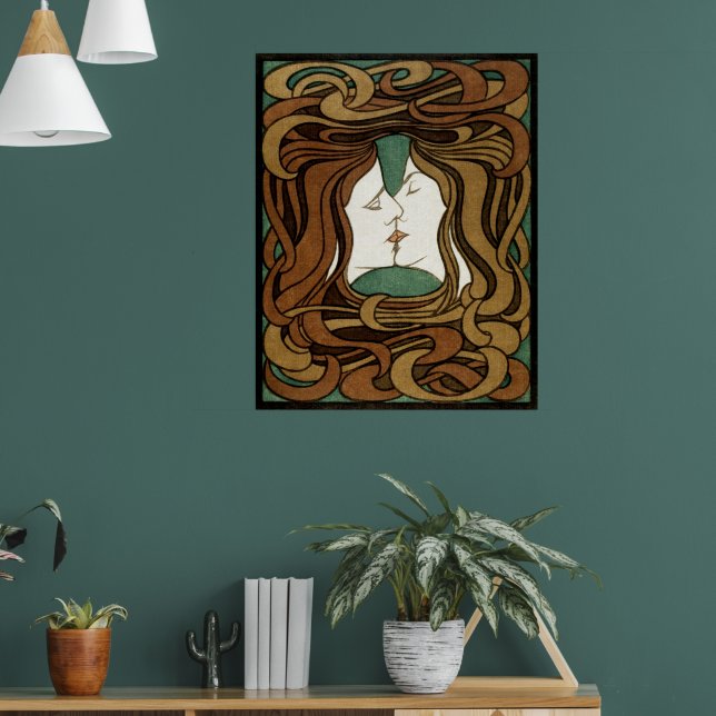 Peter Behrens "The Kiss" Art Nouveau Poster (Living Room 1)