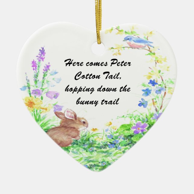 Peter Cotton Tail - Ceramic Ornament (Front)