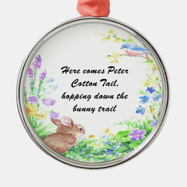Peter Cotton Tail - Metal Ornament (Front)