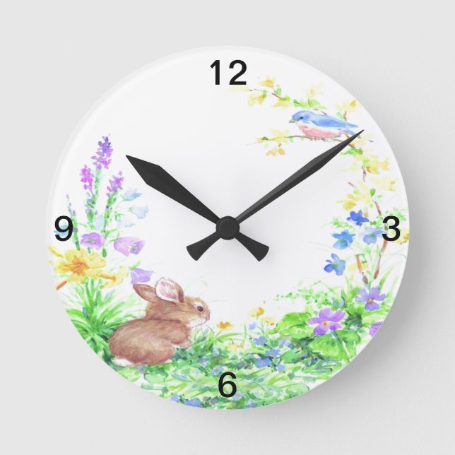 Peter Cotton Tail - Round Clock (Front)