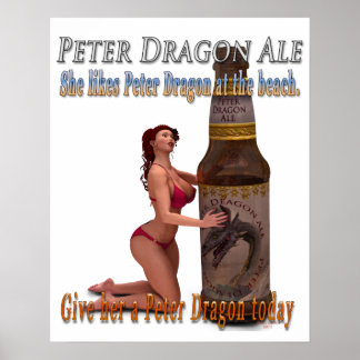 Peter Dragon Ale Beach Poster
