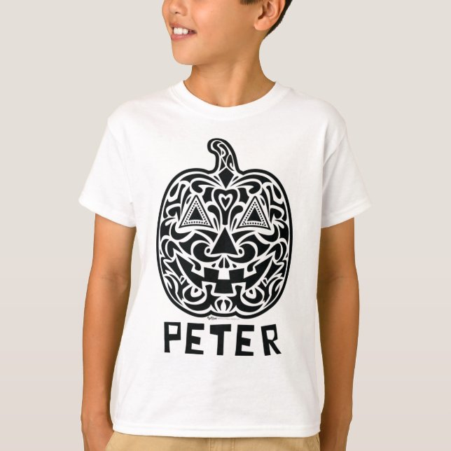 Peter Halloween Sugar Skull Design  T-Shirt (Front)