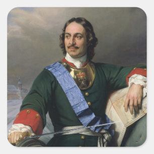 Peter I the Great  1838 Square Sticker
