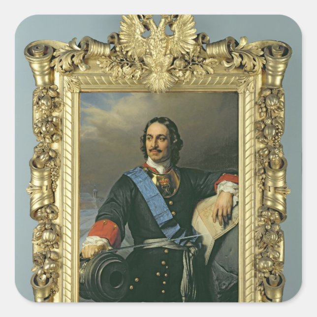 Peter I the Great  1838 Square Sticker (Front)