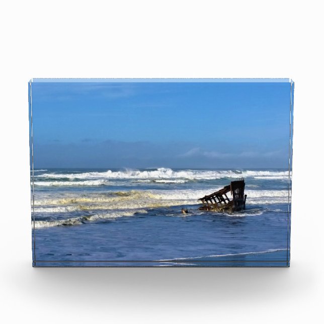 Peter Iredale Shipwreck, Oregon Coast Photo Block (Front)