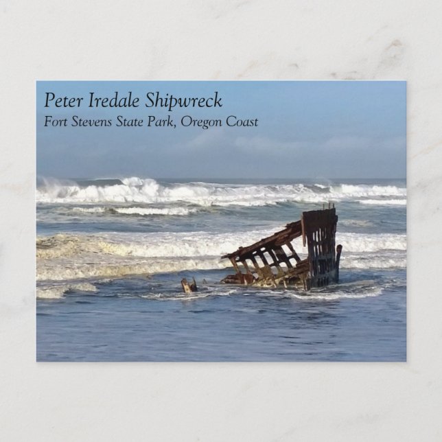 Peter Iredale Shipwreck, Oregon Coast Postcard (Front)