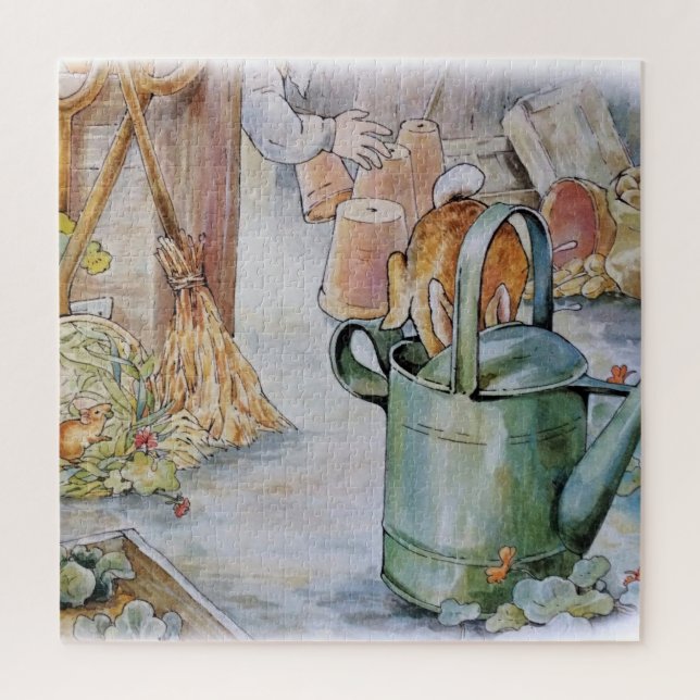Peter Jumping in a Watering Can Jigsaw Puzzle (Vertical)