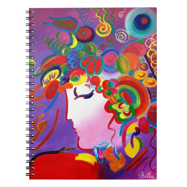 Peter Max inspired Blushing Beauty Notebook (Front)