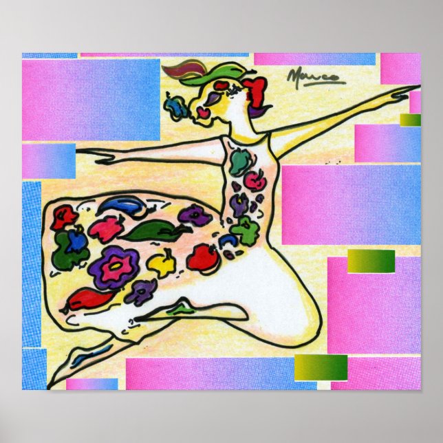 Peter Max style original signed acrylic painting Poster (Front)