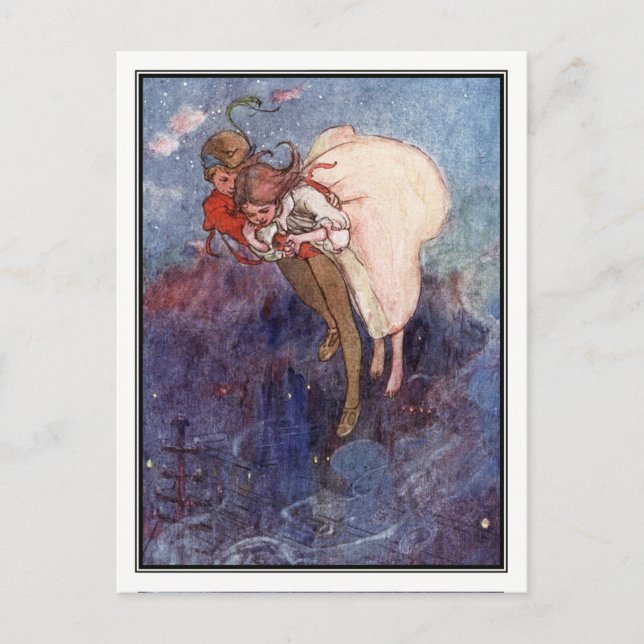 Peter Pan and Wendy by Alice B. Woodward Postcard (Front)
