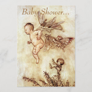 Peter Pan As Flying Baby - Baby Shower Invite
