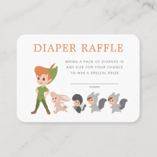 Peter Pan Baby Shower Diaper Raffle Insert Card