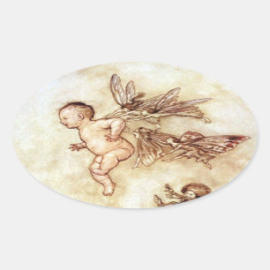 Peter Pan Flying Baby with Fairies Sticker