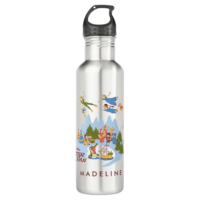 Peter Pan Flying over Neverland 710 Ml Water Bottle (Front)