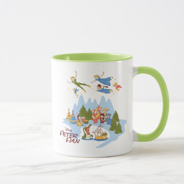 Peter Pan Flying over Neverland Mug (Right)