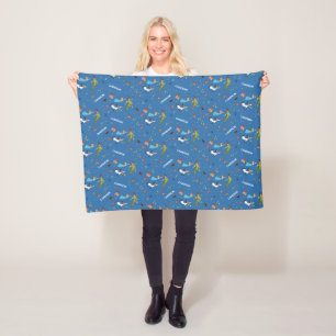 Peter Pan Flying to Never Land Custom Name Fleece Blanket