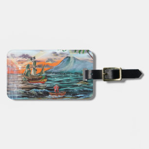 Peter Pan Hook's cove Tinker Bell painting Luggage Tag