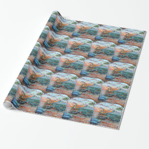 Peter Pan Hook's cove Tinker Bell painting Wrapping Paper