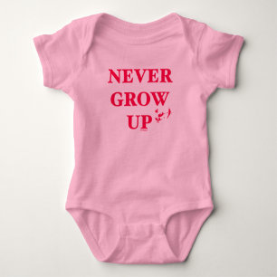 Peter Pan   Never Grow Up Baby Bodysuit