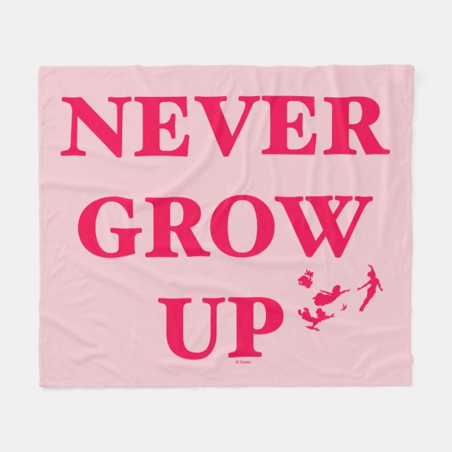 Peter Pan | Never Grow Up Fleece Blanket (Front (Horizontal))