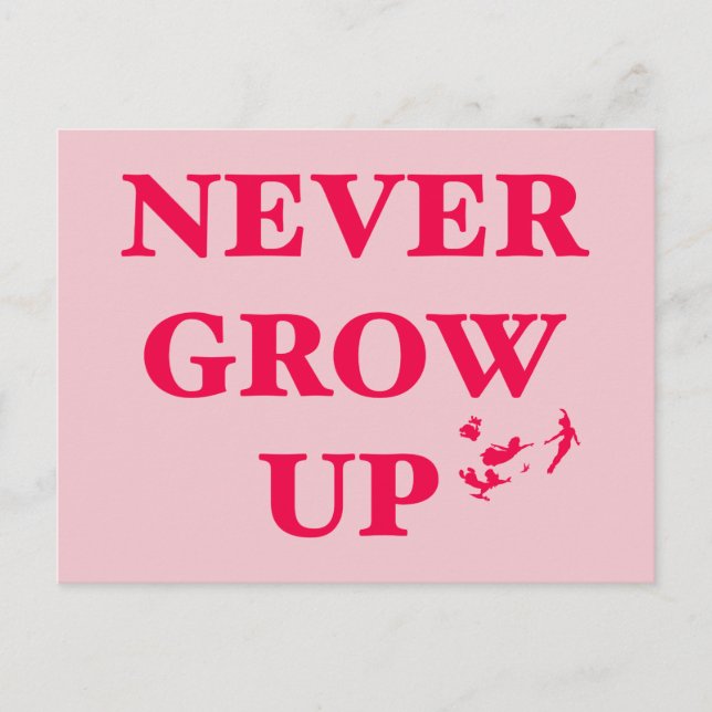 Peter Pan | Never Grow Up Postcard (Front)