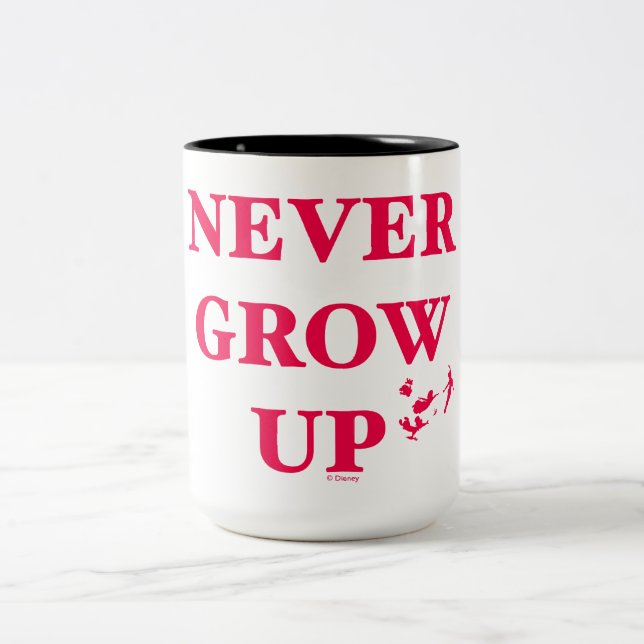 Peter Pan | Never Grow Up Two-Tone Coffee Mug (Center)