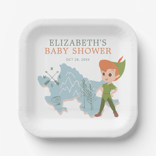 Peter Pan Neverland | Baby Shower Paper Plate (Front)