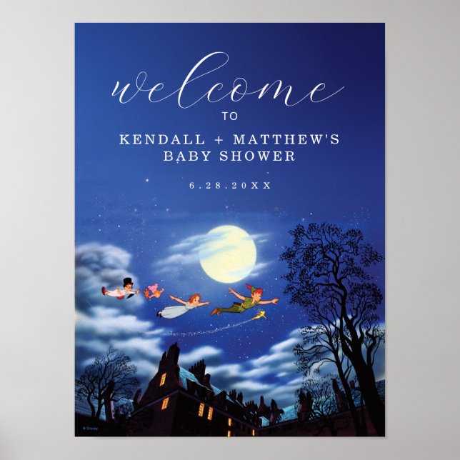 Peter Pan - Neverland | Baby Shower Welcome Sign (Front)